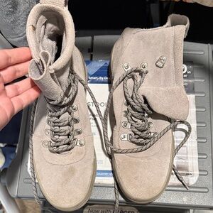 Steve Madden Taupe Suede Ankle Booties